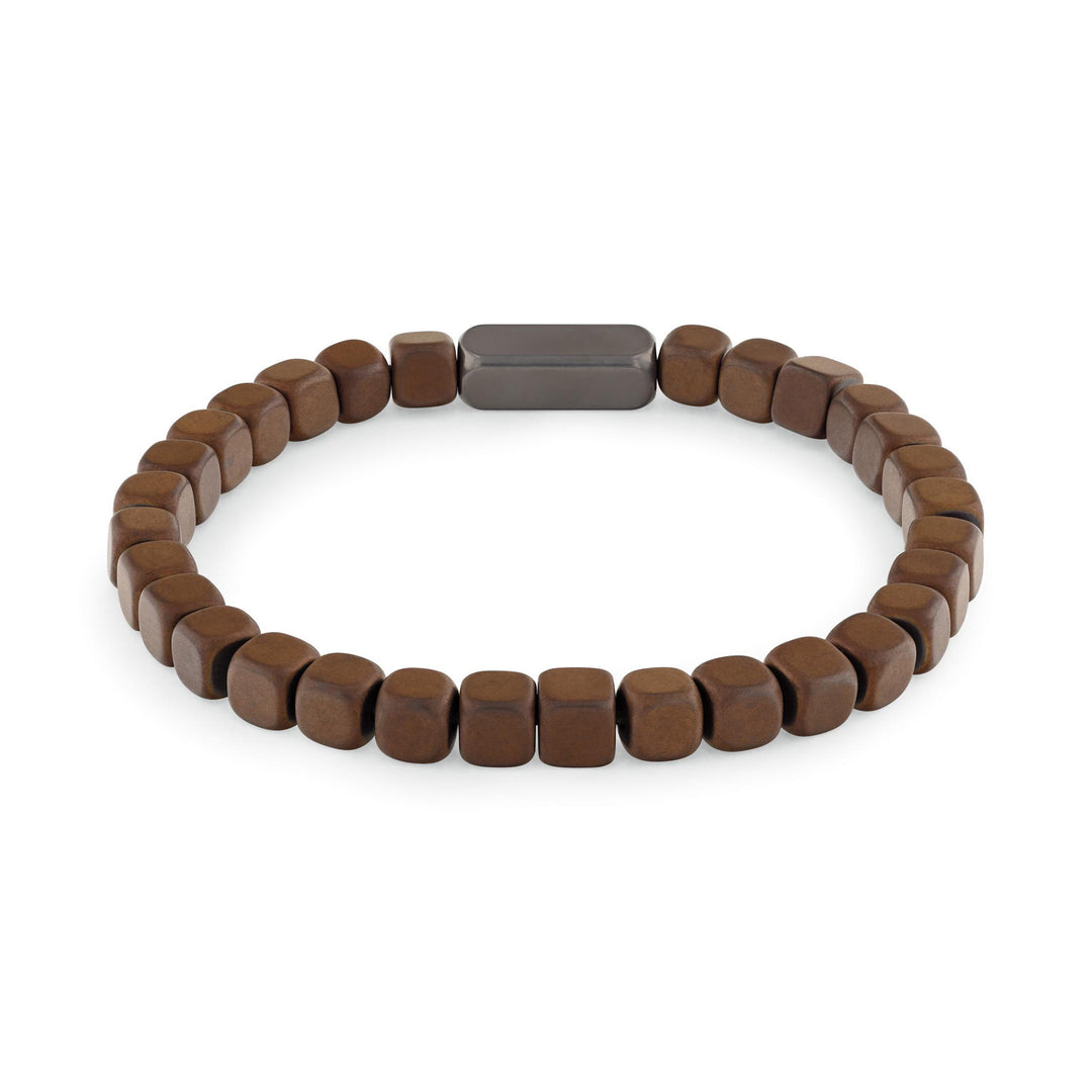 Calvin Klein Jewellery Grey Steel & Bronze Hematite Men's Bead Bracelet - 35100061