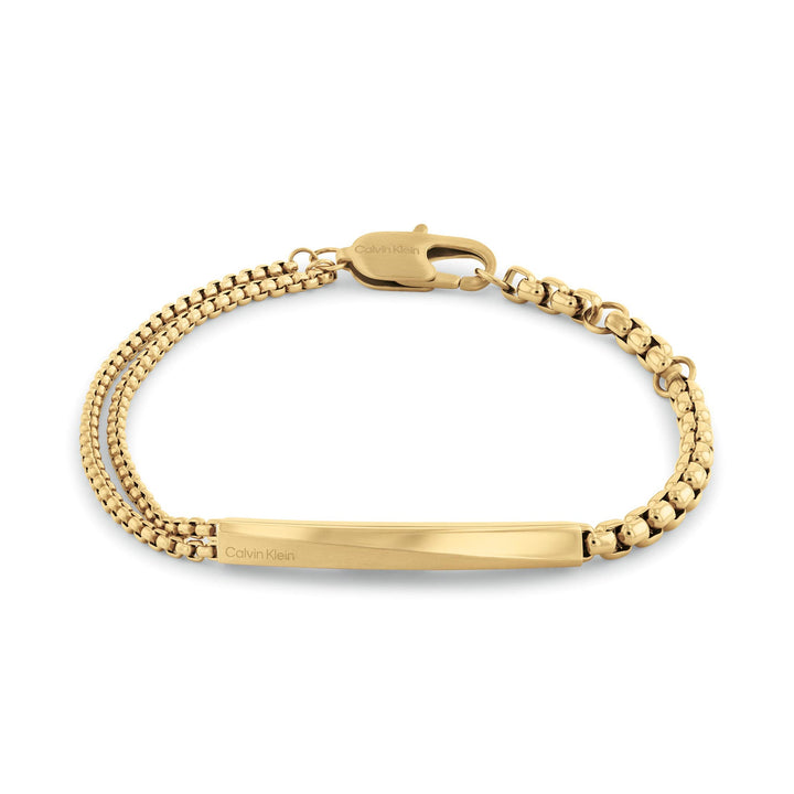 Calvin Klein Jewellery Gold Steel Men's Id Bracelet - 35100066