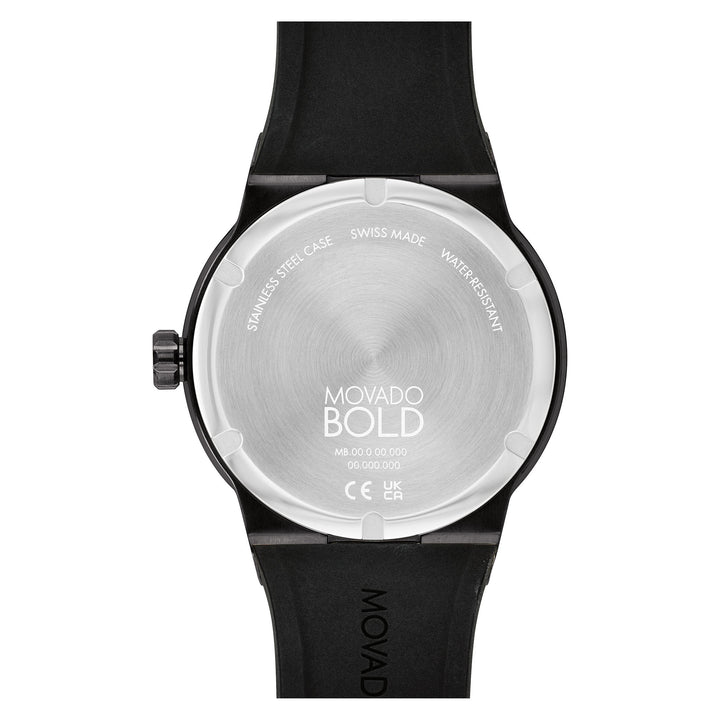 Movado Silicone Black Dial Men's Swiss Made Watch - 3600849