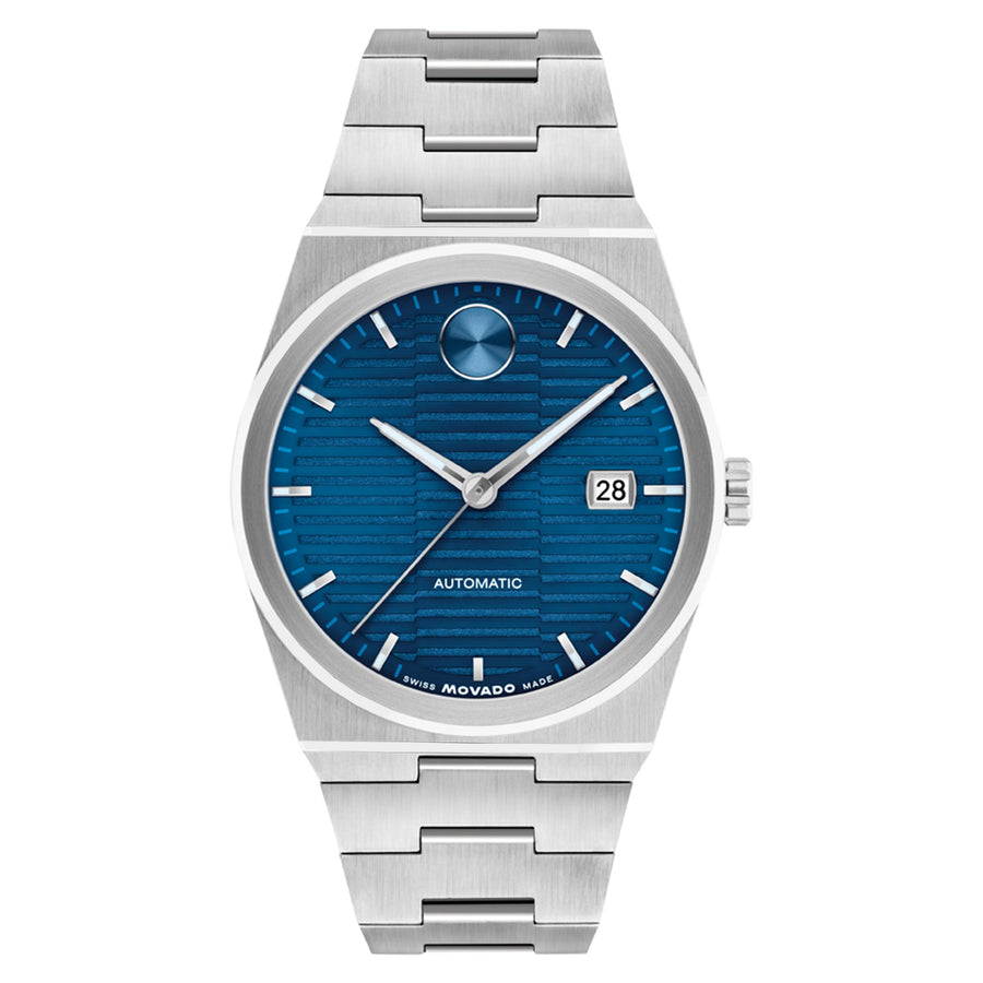 Movado Bold Stainless Steel Blue Dial Swiss-Automatic Men's - 3600940