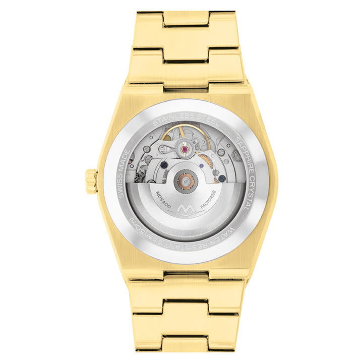 Movado Gold Steel White Dial Automatic Men's Swiss Made Watch - 3600943