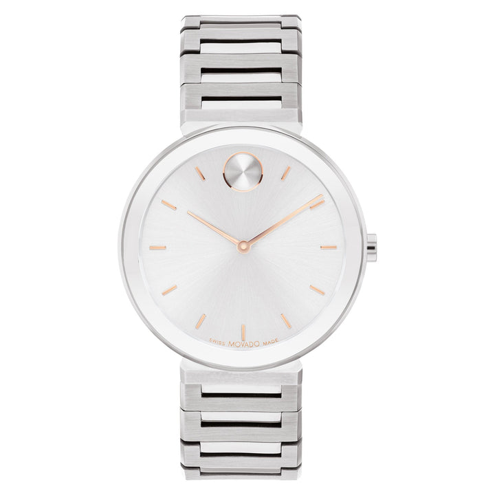 Movado Bold Stainless Steel Silver Dial Swiss Women's Watch - 3601090