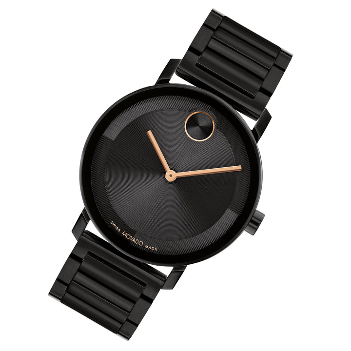 Movado Black Steel Men's Swiss Made Watch - 3601112