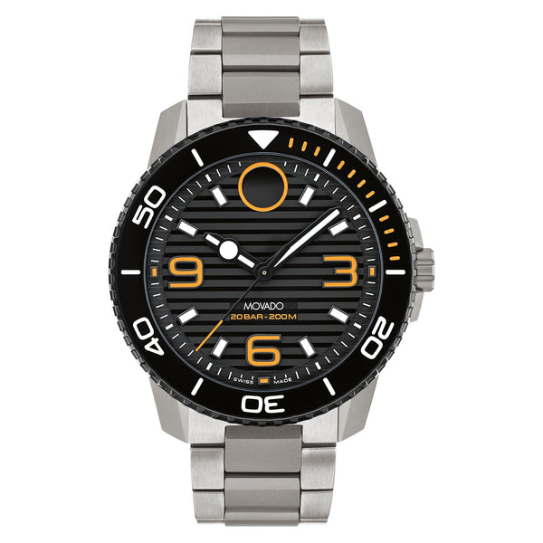 レア　ネオモーテル　『WAVE01 』 ADRIAN WAVE 12inch Movado Titanium Black Dial Men's Swiss Made Watch - 3601121