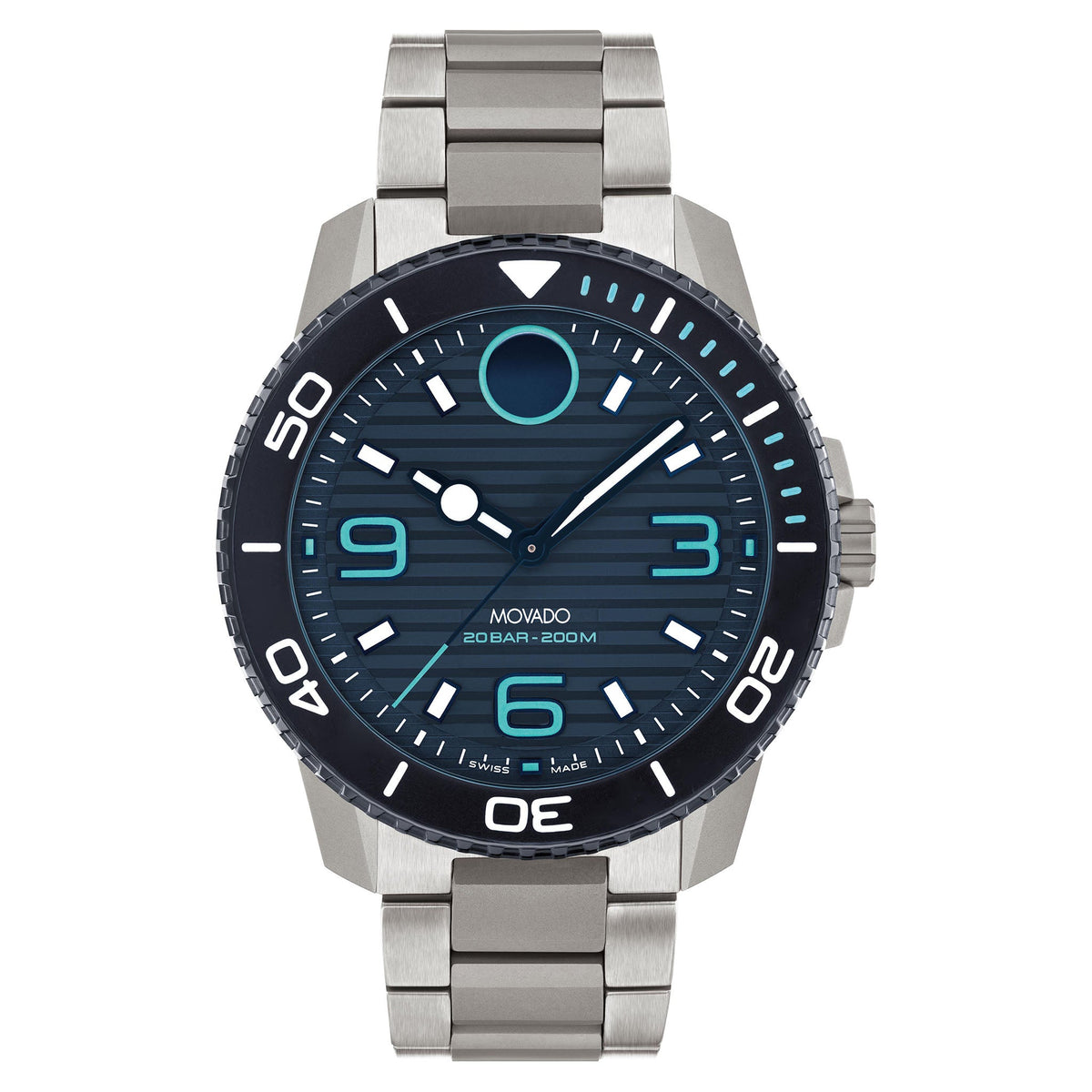 Movado Titanium Blue Dial Men