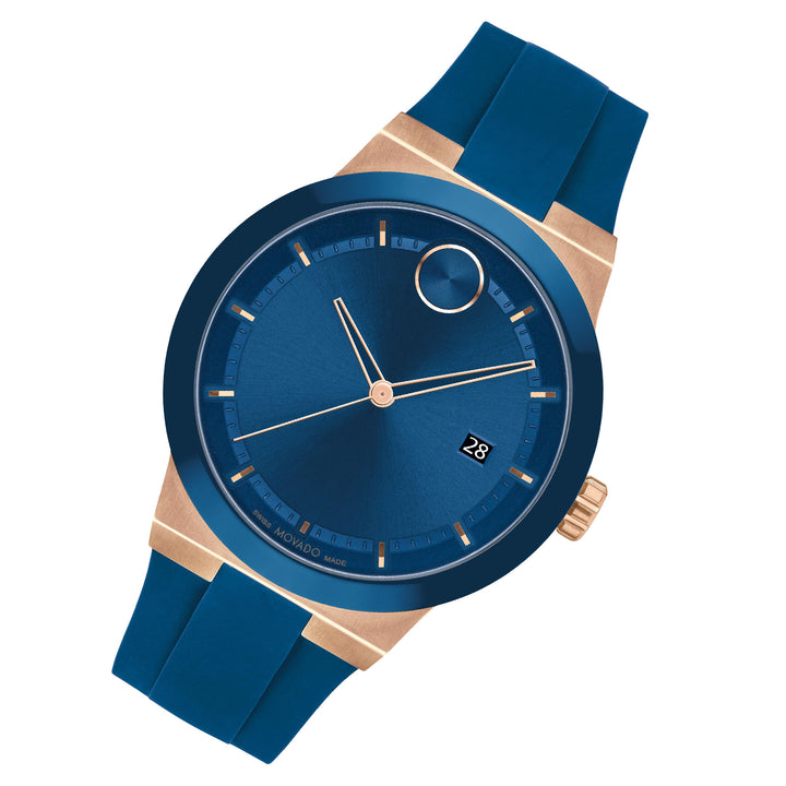 Movado Blue Silicone Men's Swiss Made Watch - 3601140