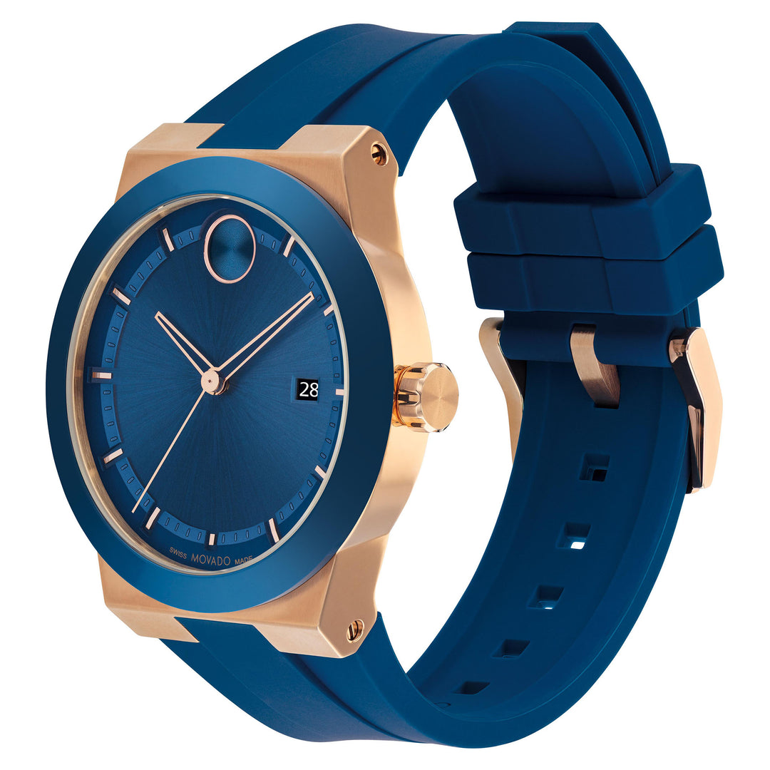 Movado Blue Silicone Men's Swiss Made Watch - 3601140