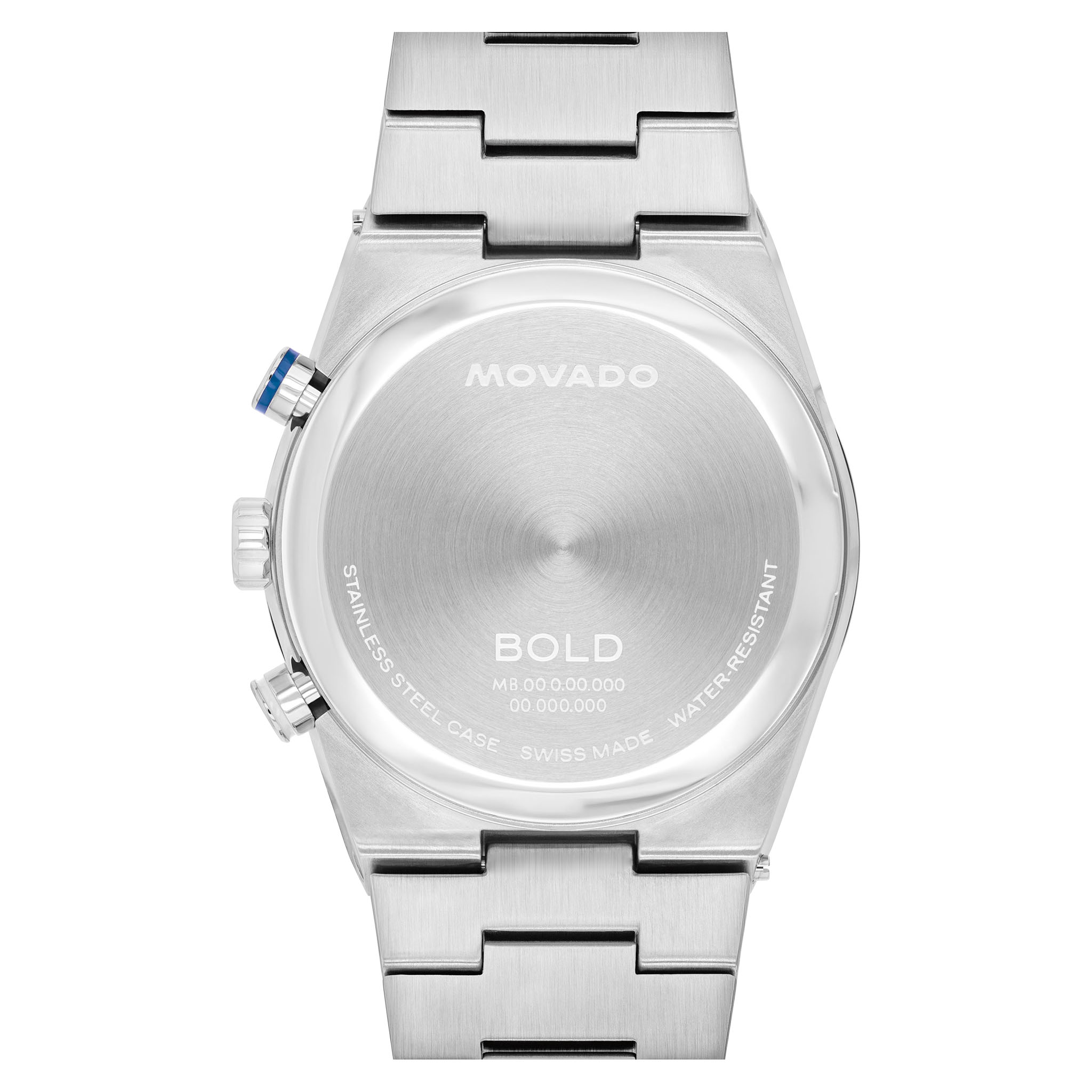 Movado Stainless Steel Blue Dial Chronograph Men's Swiss Made Watch - 3601199