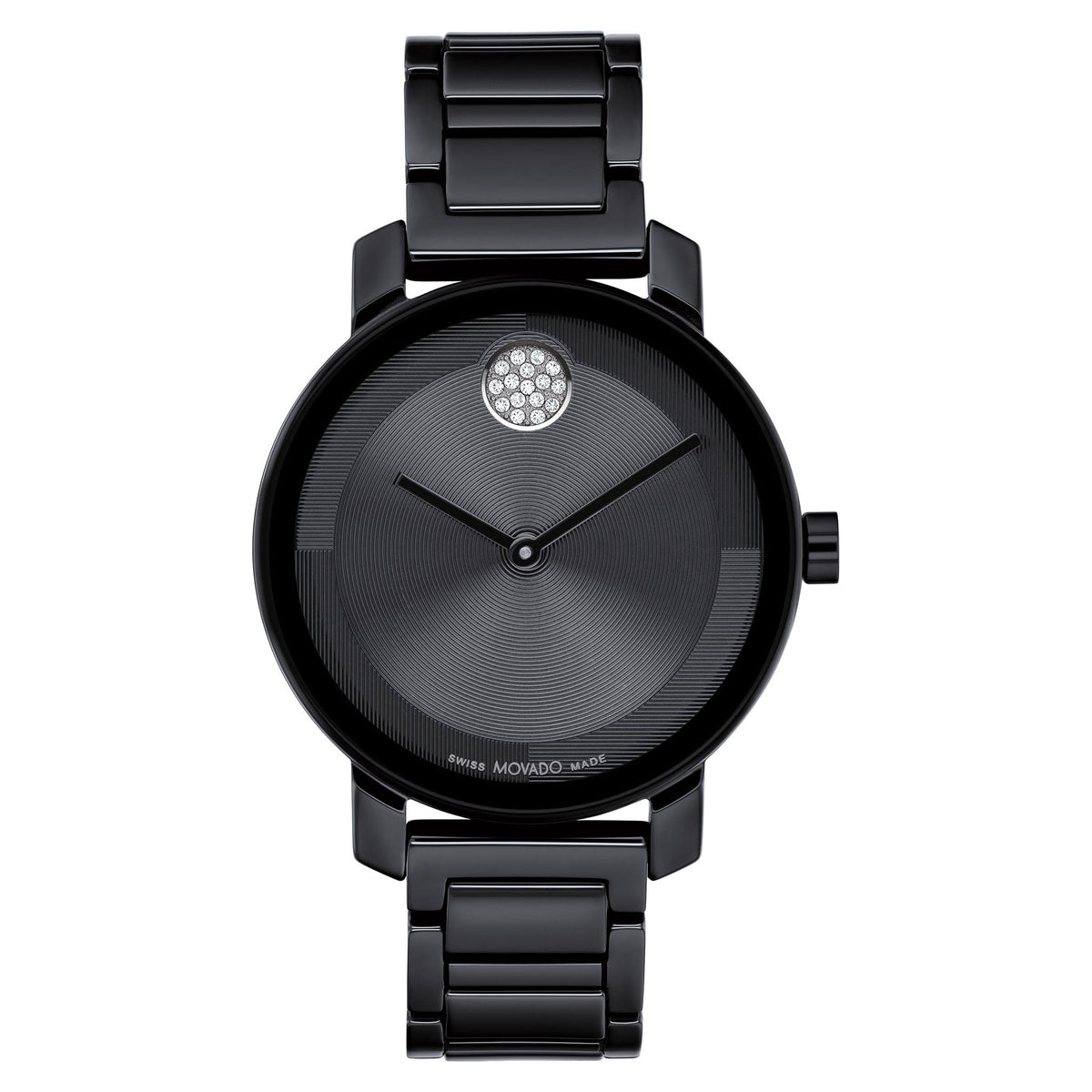Movado Black Ceramic Women's Swiss Made Watch 3601235
