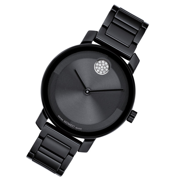 Movado Black Ceramic Women's Swiss Made Watch - 3601235