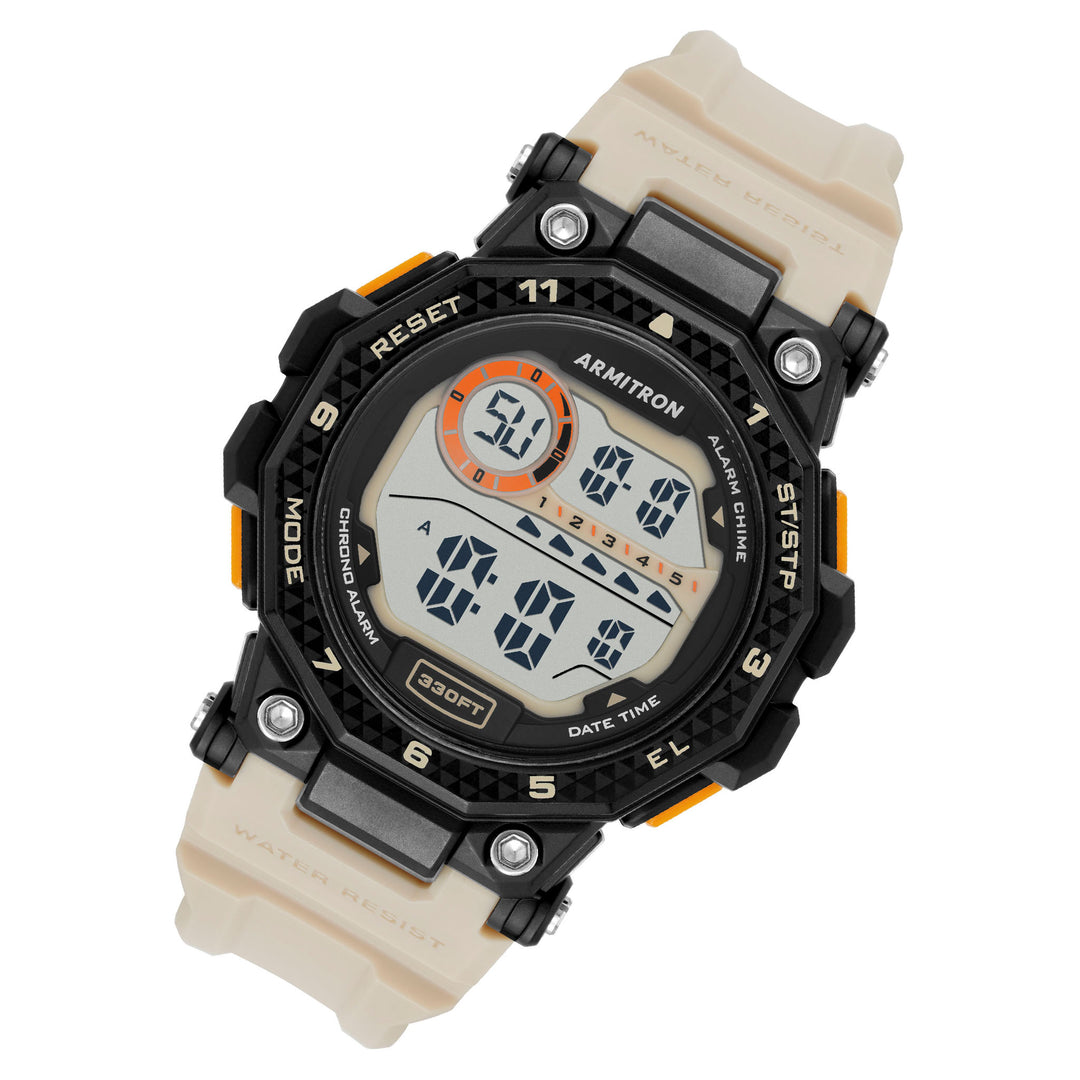 Armitron Beige Resin Men's Digital Watch - 408504BBE