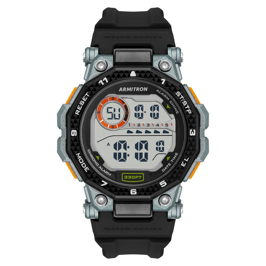 Armitron Black Resin Men's Digital Watch - 408504BLK