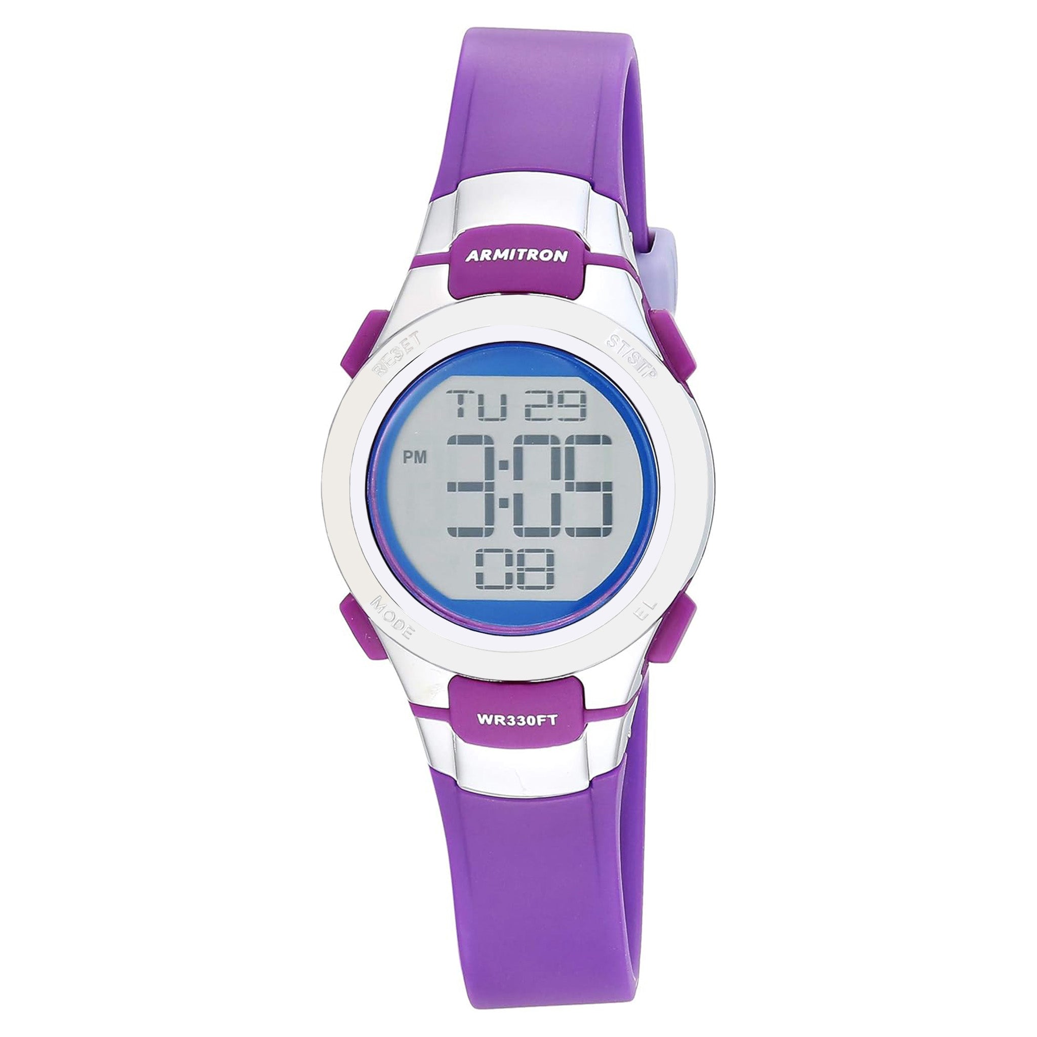 Armitron Plastic Blue Dial Plastic Ladies Watch - 457012BPR