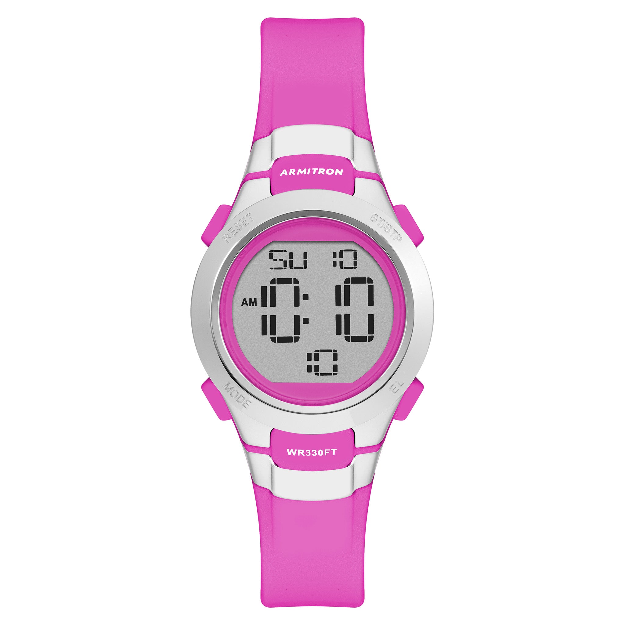 Armitron Plastic Pink Dial Plastic Ladies Watch - 457012PKSV