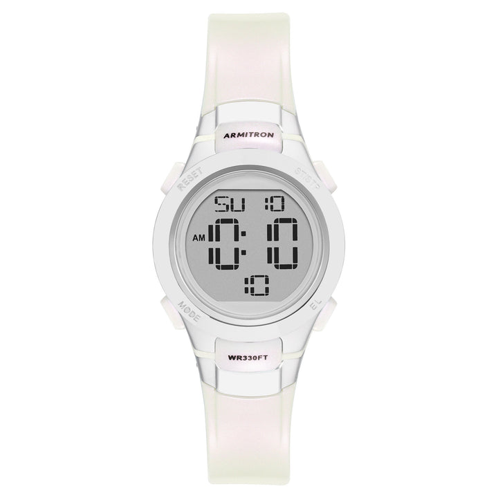 Armitron Pearl White Plastic Kids Digital Watch - 457012PWT