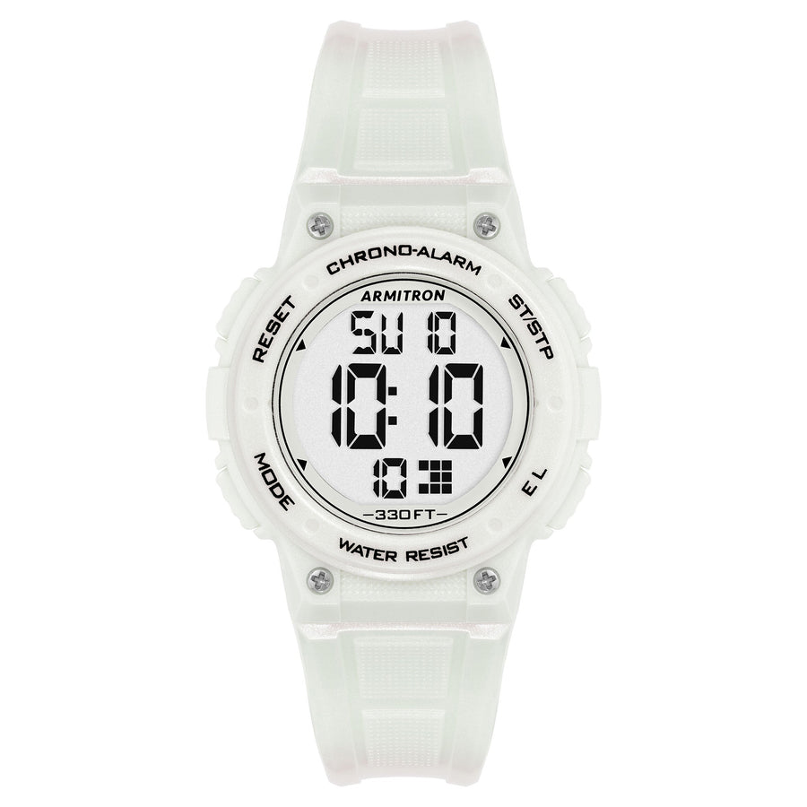 Armitron White Plastic Kids Digital Watch - 457086PWT