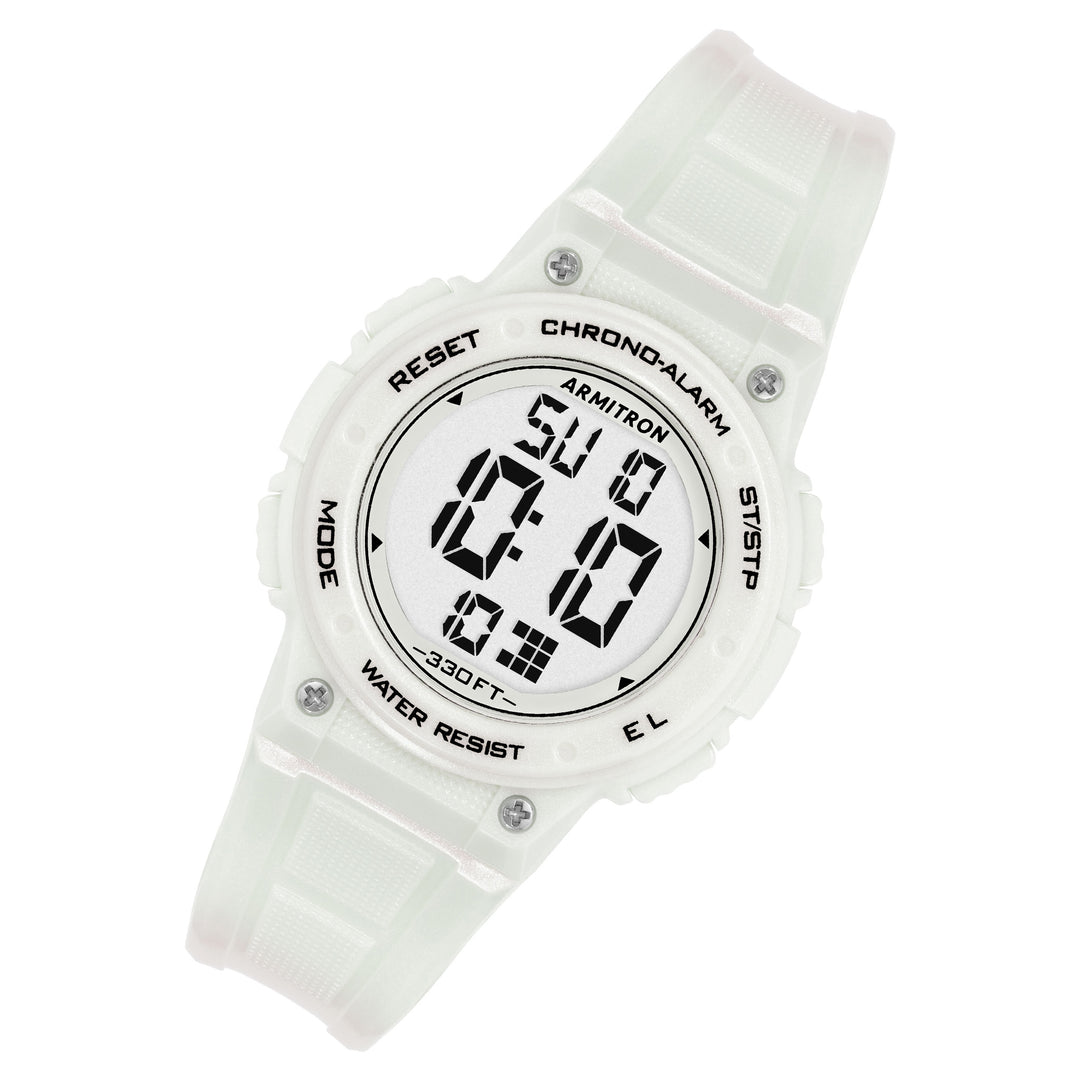 Armitron White Plastic Kids Digital Watch - 457086PWT