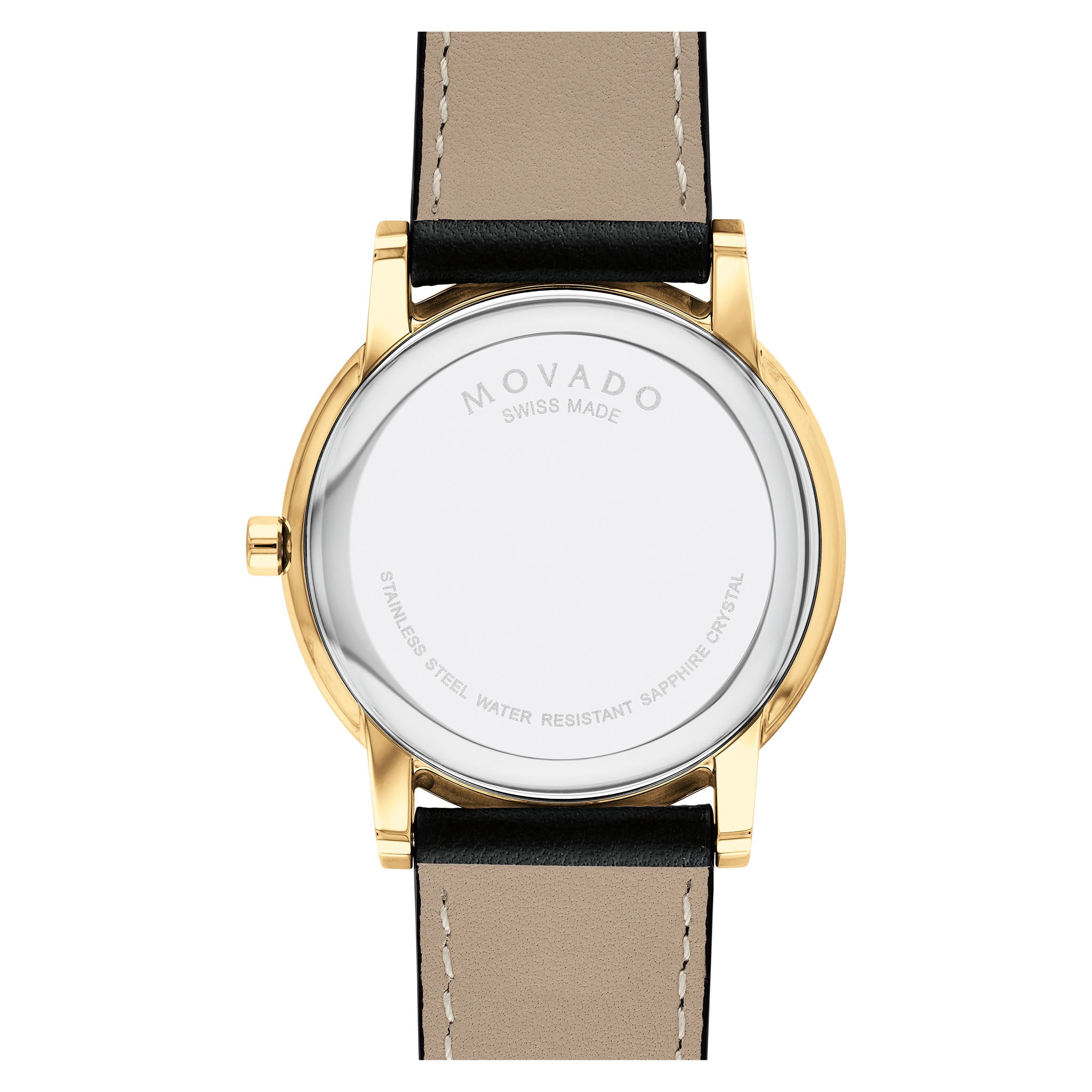 Movado Black Leather Men's Swiss Made Watch - 607271