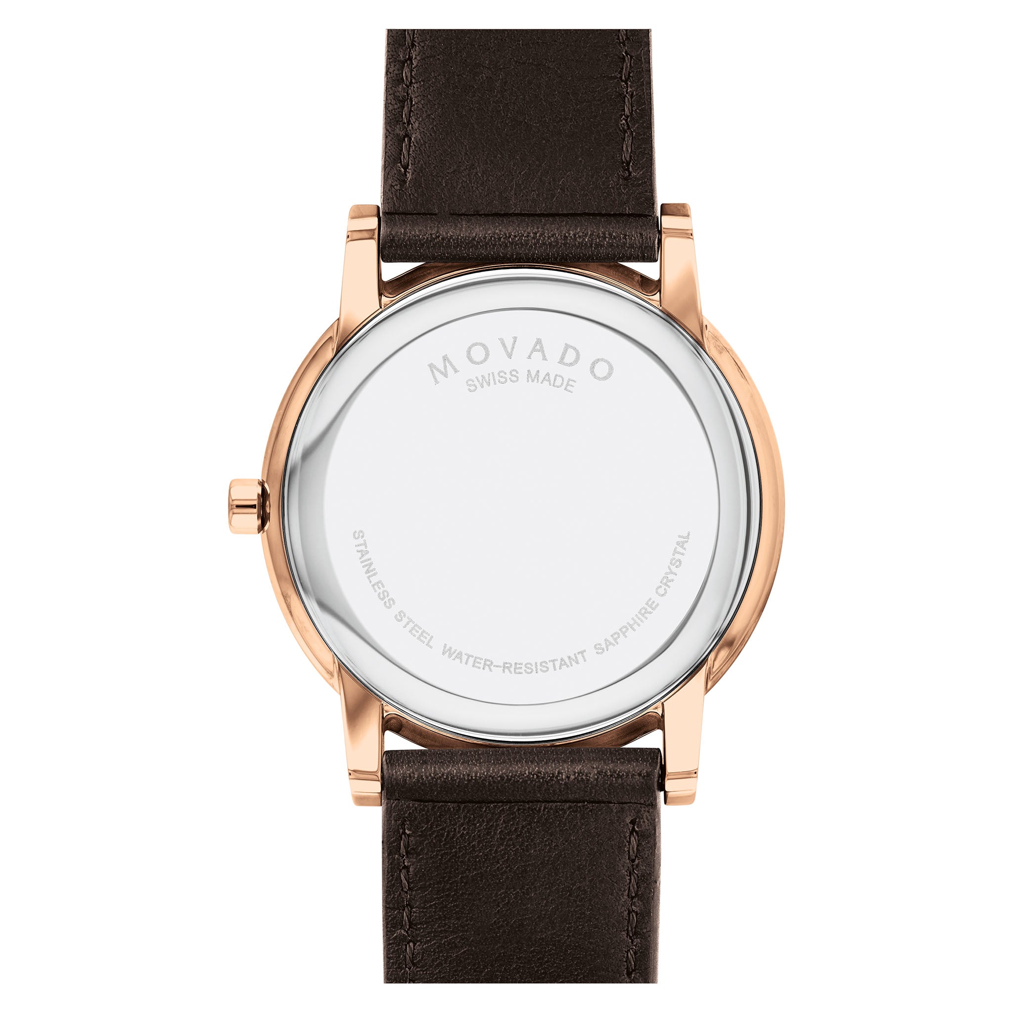 Movado Brown Leather Blue Dial Men's Swiss Made Watch - 607597