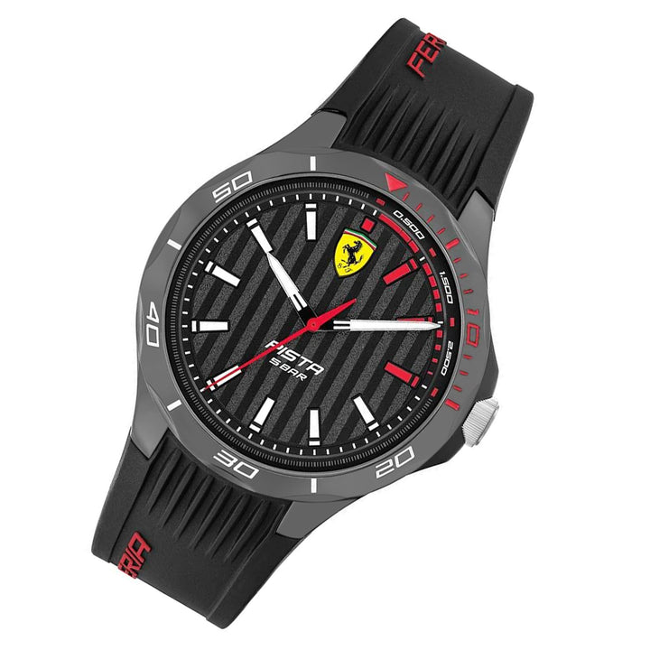 Scuderia Ferrari Pista Black Silicone Men's Watch - 830780