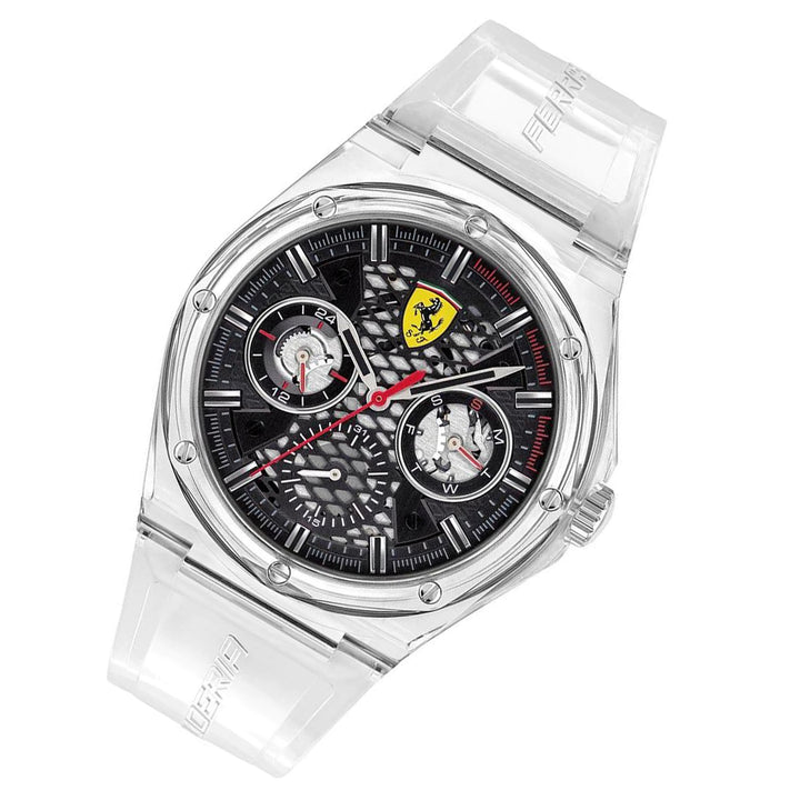 Scuderia Ferrari Aspire Clear Silicone Men's Multi-function Watch - 830789