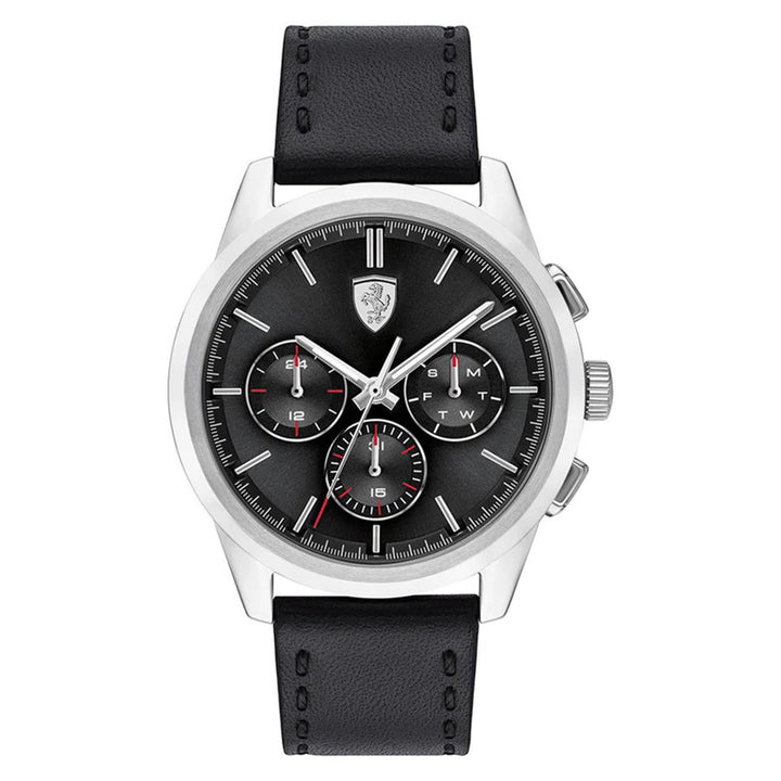Scuderia Ferrari Grand Tour Black Leather Men's Multi-function Watch - 830805