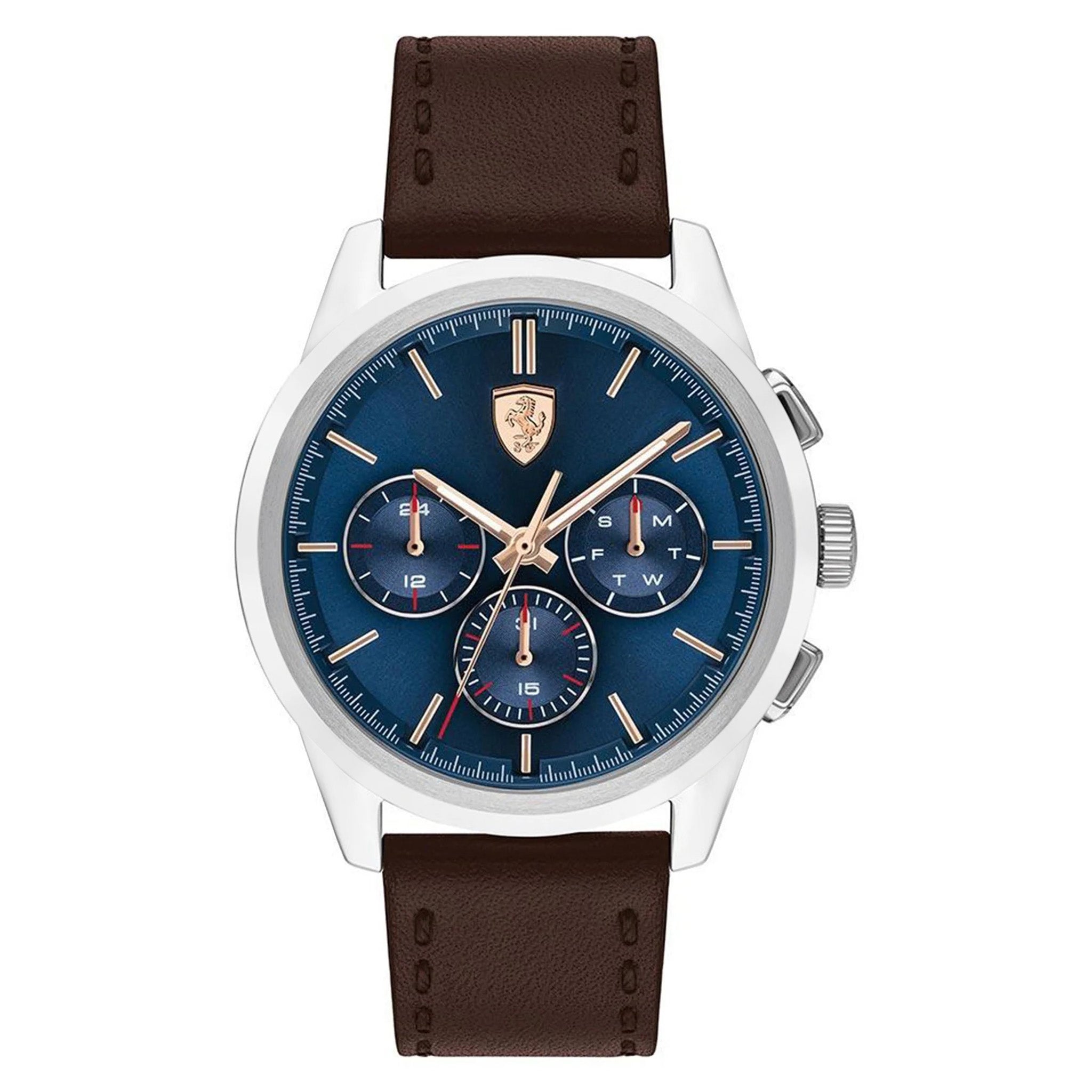 Scuderia Ferrari Grand Tour Brown Leather Men's Multi-function Watch - 830806