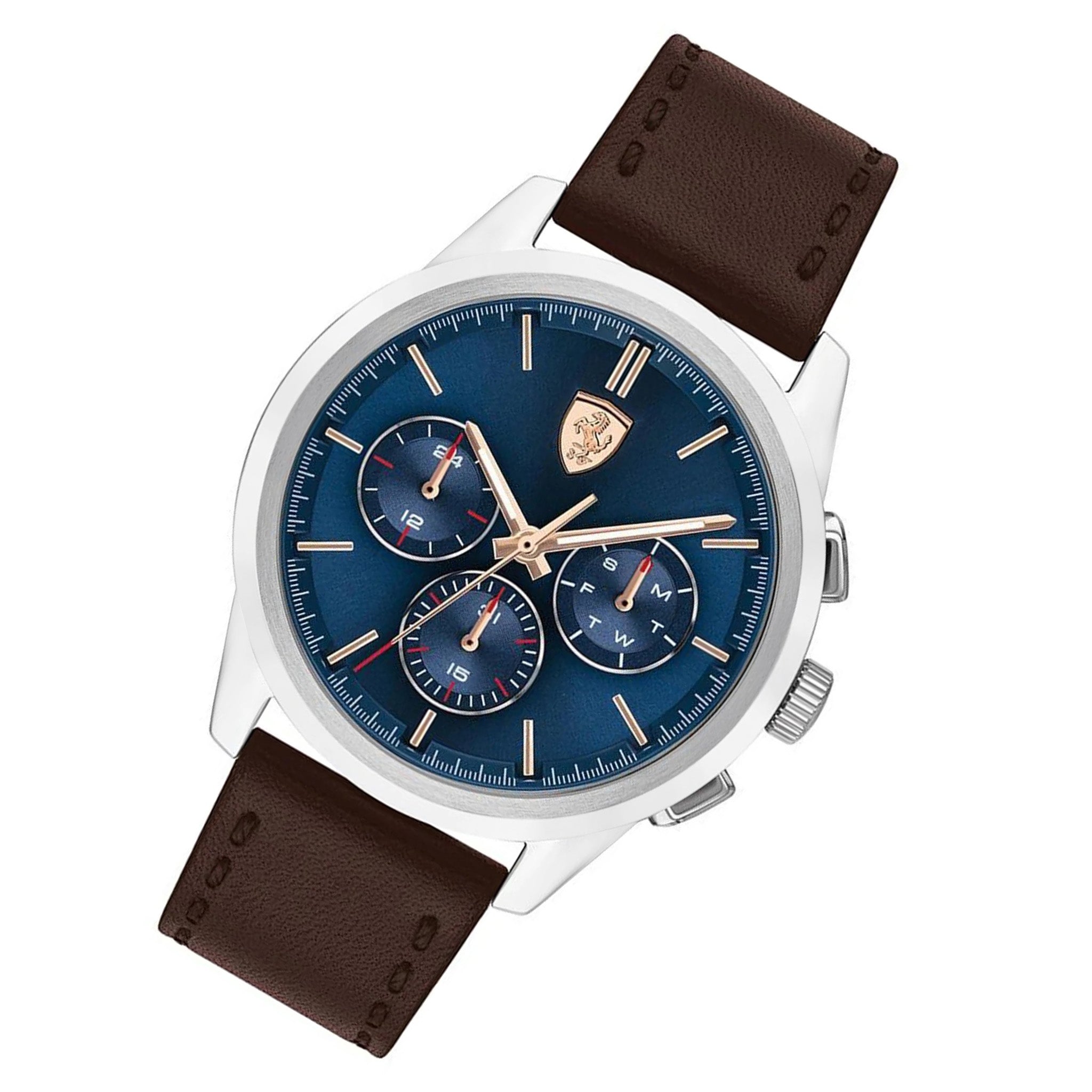 Scuderia Ferrari Grand Tour Brown Leather Men's Multi-function Watch - 830806