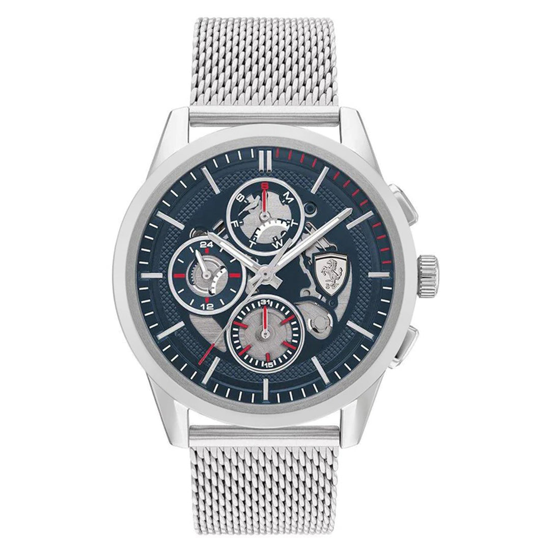 Scuderia Ferrari Grand Tour Silver Mesh Men's Multi-function Watch - 830832