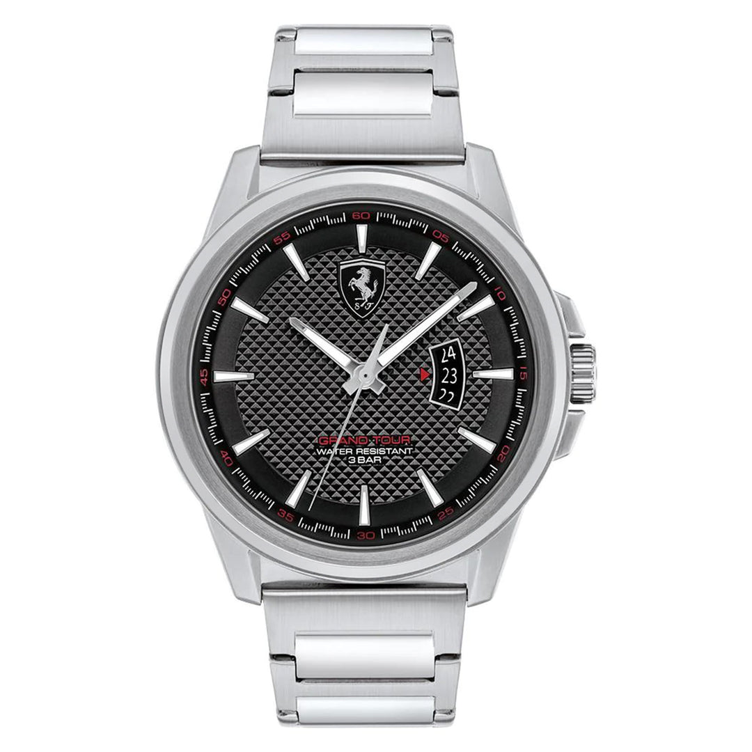 Scuderia Ferrari Grand Tour Stainless Steel Black Dial Men's Watch - 830834