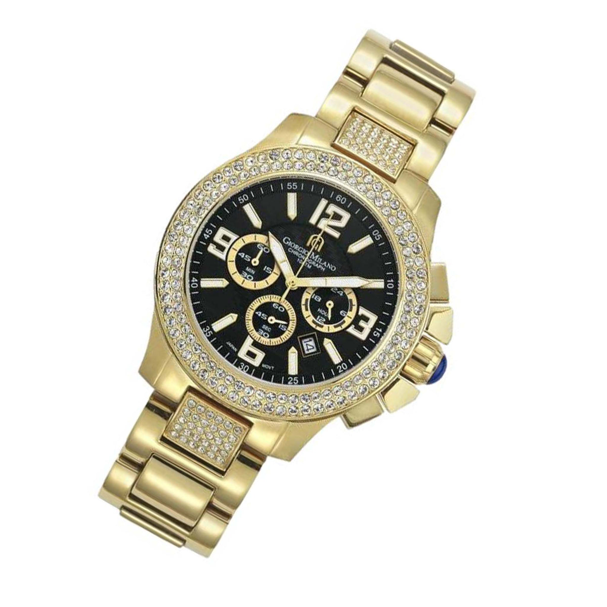 Giorgio Milano Gold Stainless Steel Black Dial Unisex Watch - 839SG03