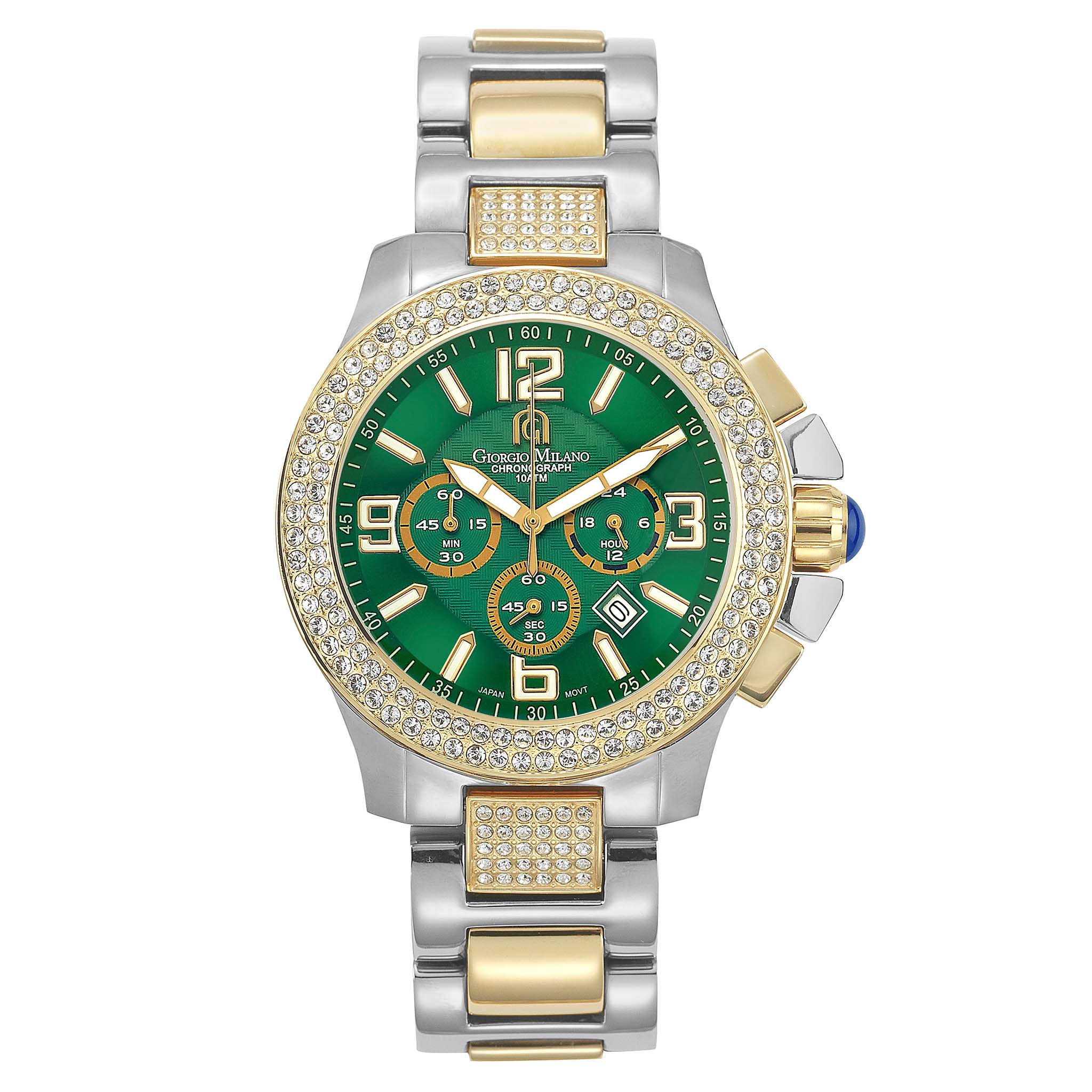 Giorgio Milano Two-Tone Steel Green Dial Chronograph Unisex Watch - 839STG18