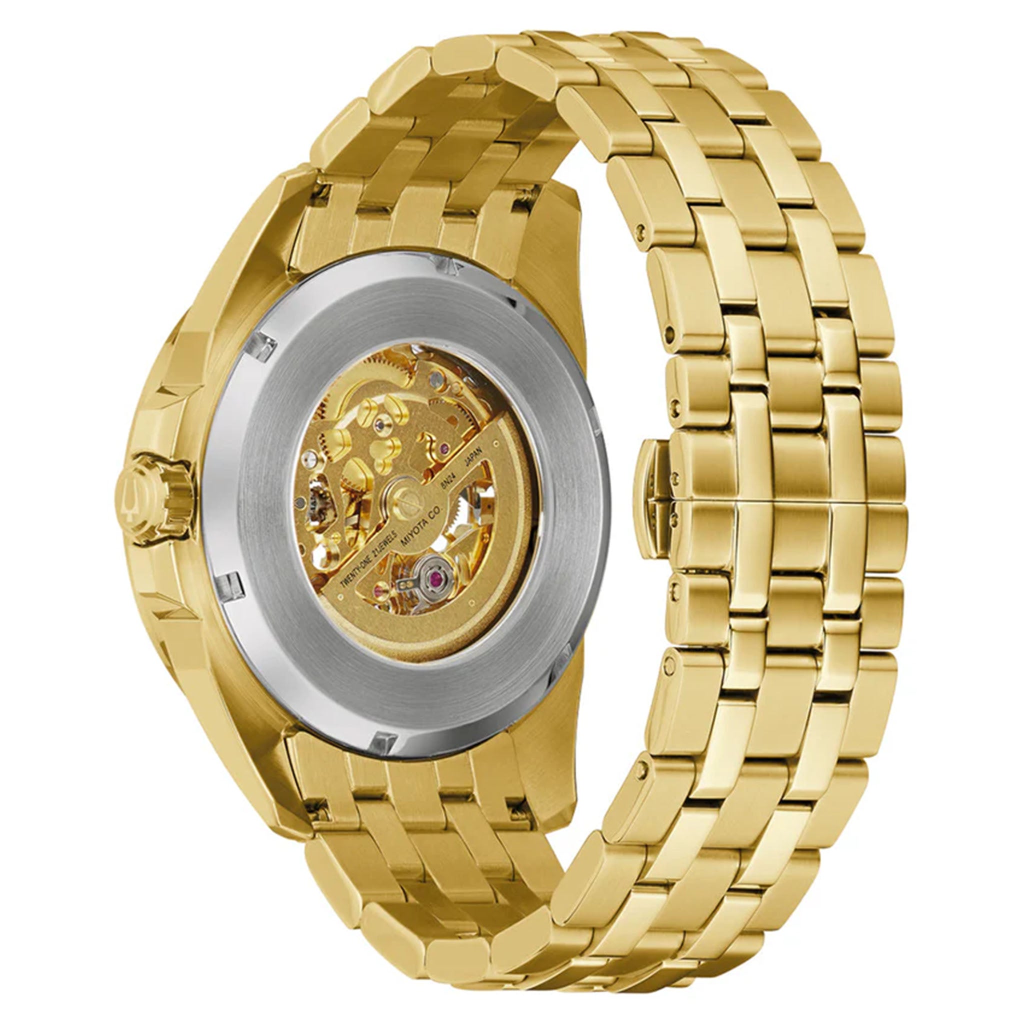 Bulova Gold Steel Men's Automatic Watch - 97A162