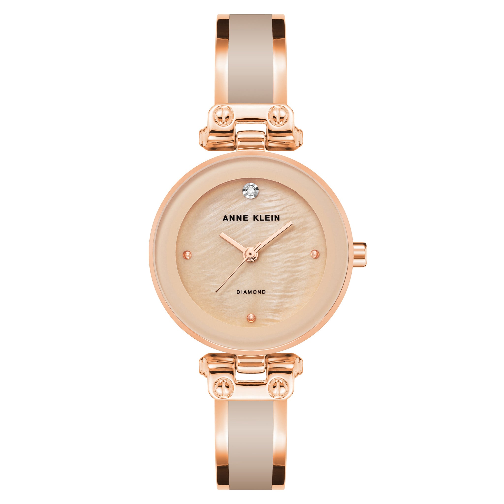 Anne Klein Rose Gold with Blush Band Women's Watch - AK1980BMRG