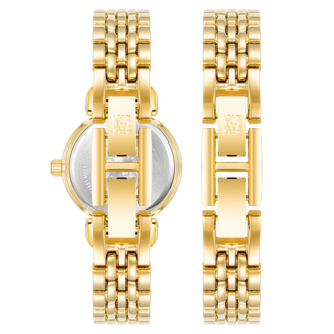 Anne Klein Gold-Tone Bracelet White Dial Women's Watch - AK4144GPST