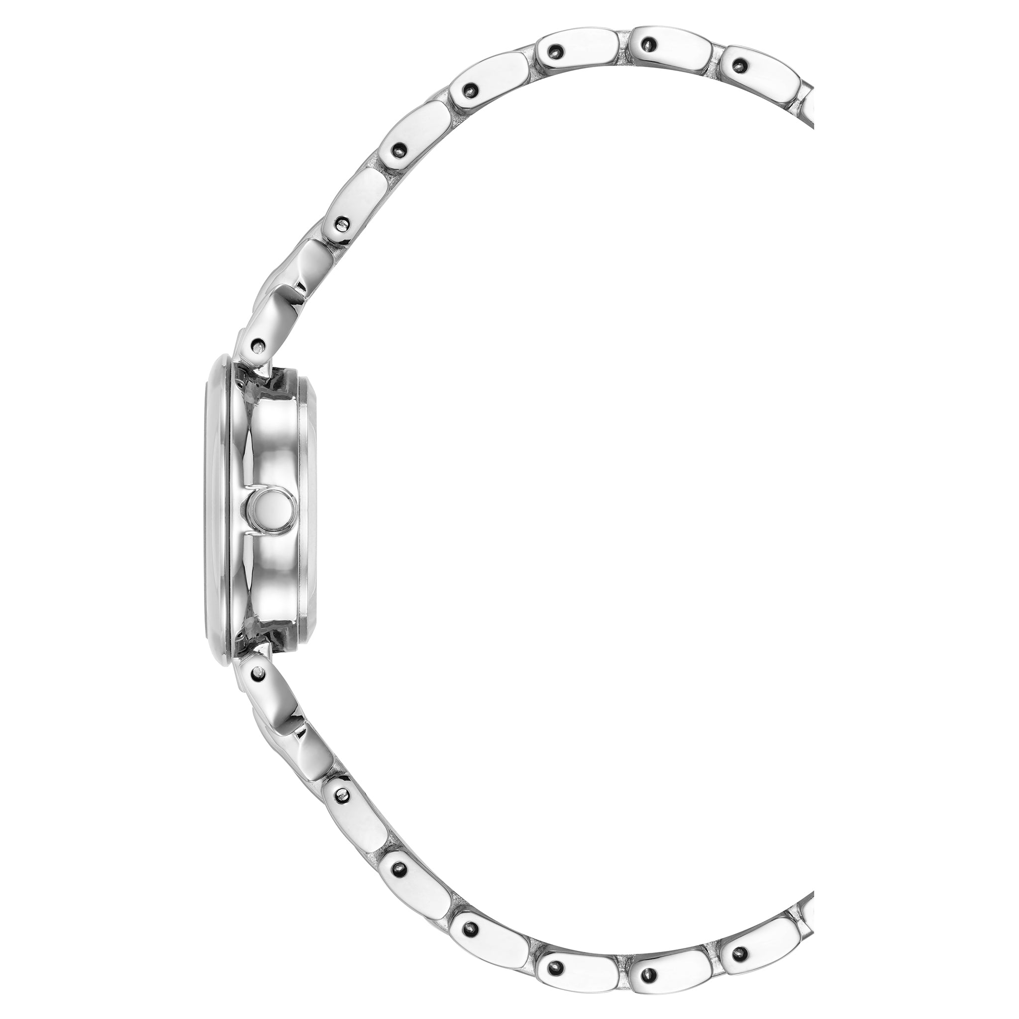 Anne Klein Silver-Tone Bracelet White Dial Women's Watch - AK4145SVST