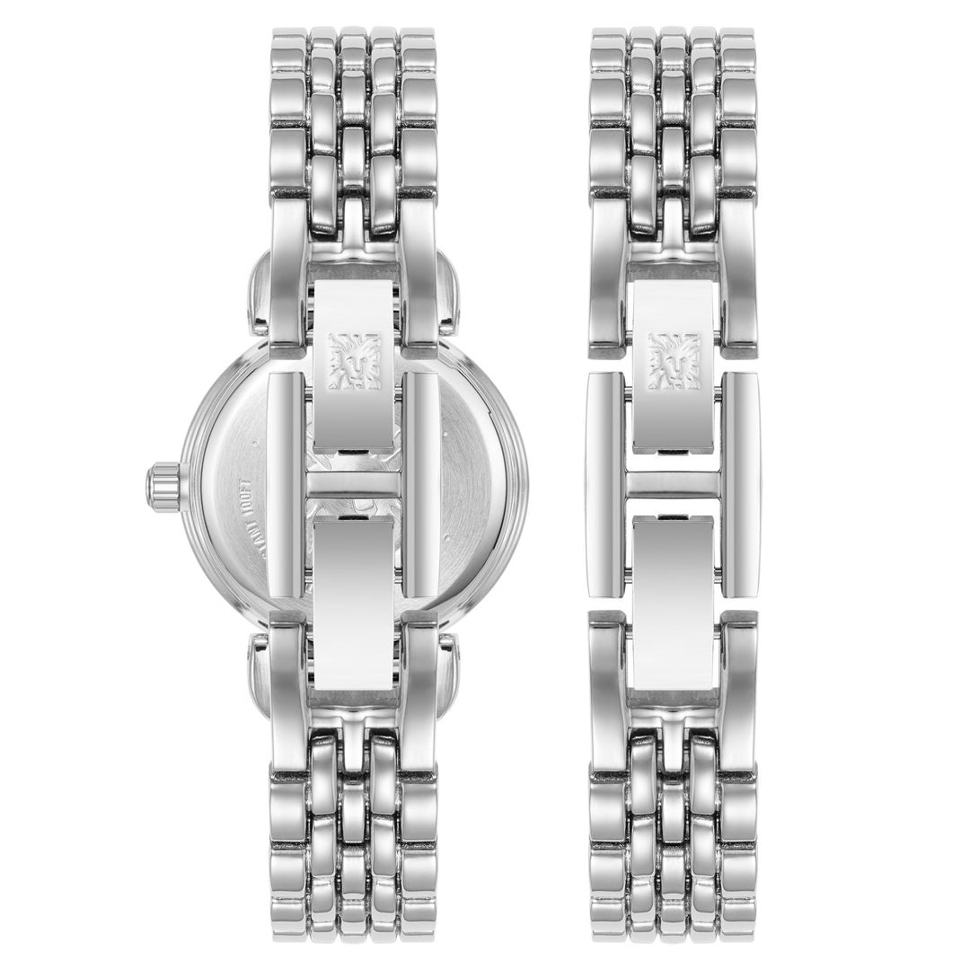 Anne Klein Silver-Tone Bracelet White Dial Women's Watch - AK4145SVST