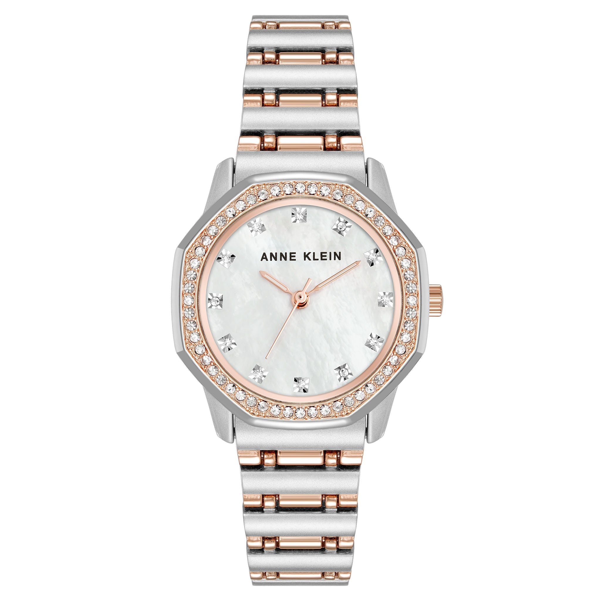 Anne Klein Rose Gold Two-Tone Alloy Women's Watch - AK5029MPRT