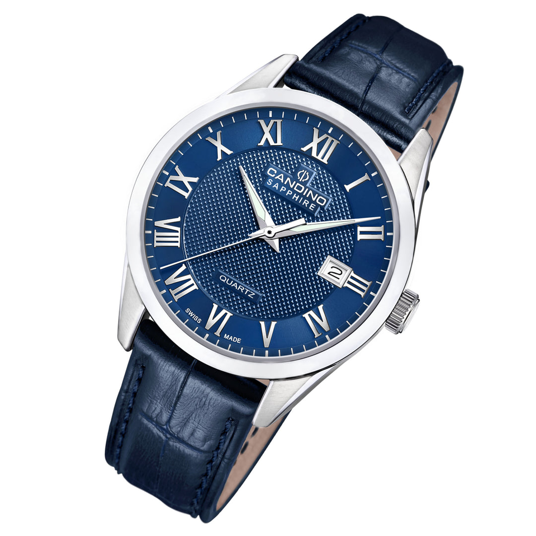 Candino Blue Leather Men's Swiss Made Watch - C4710/C