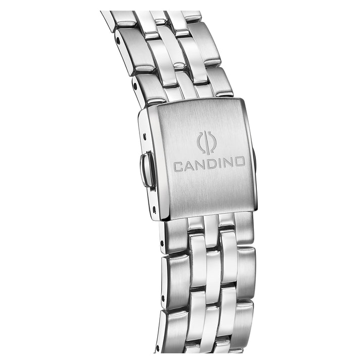 Candino Silver Steel Black Dial Men's Automatic Swiss Made Watch - C4768/4