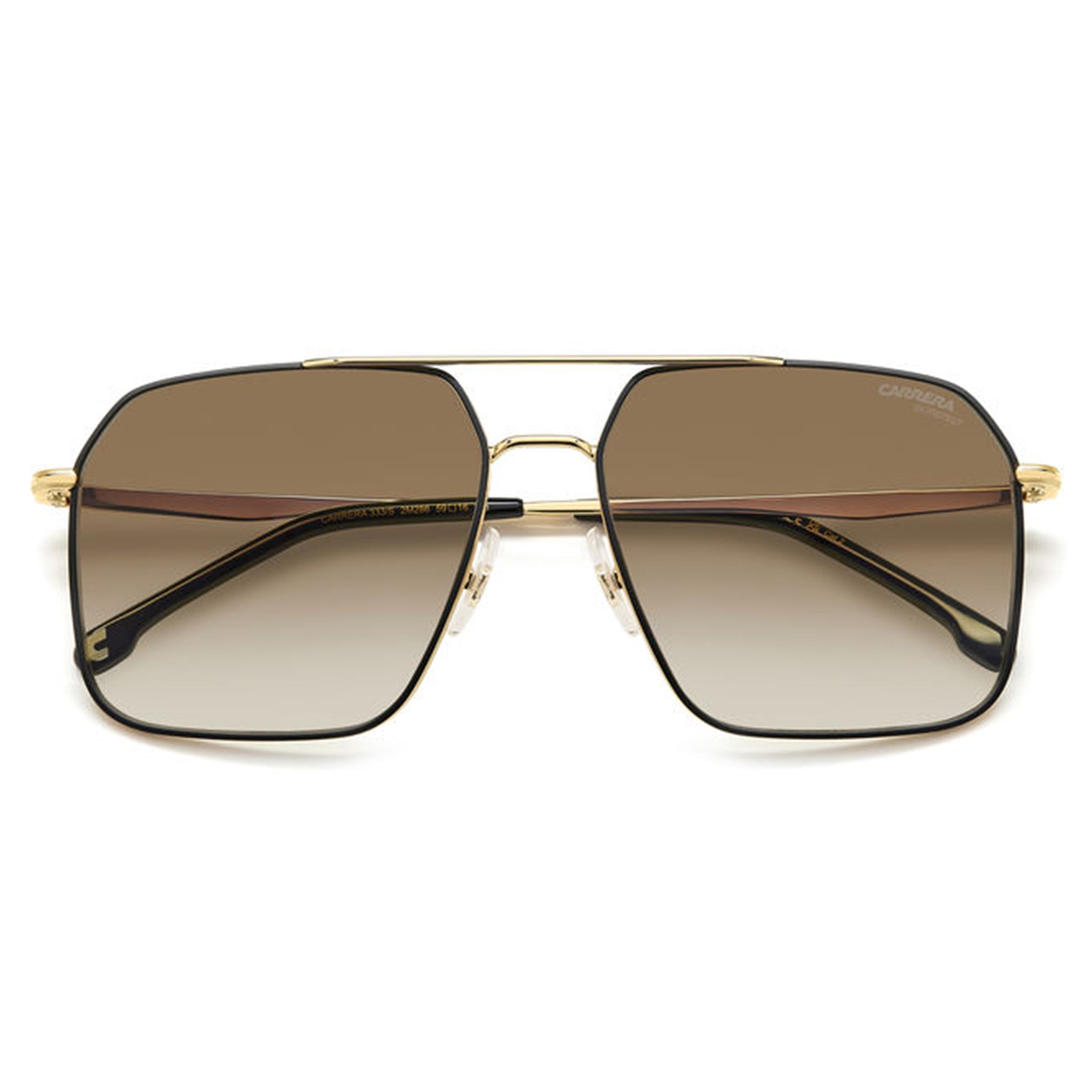 Carrera Men's Sunglasses Square Double Bridge Frame BK Brw Green AR Lens - Carrera 333/S