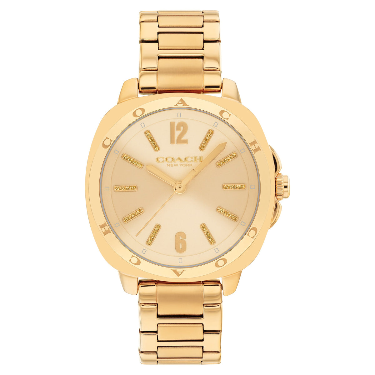Coach Gold Steel Champagne Dial Women