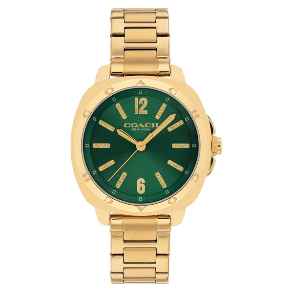 Coach Gold Steel Green Dial Women display picture 1