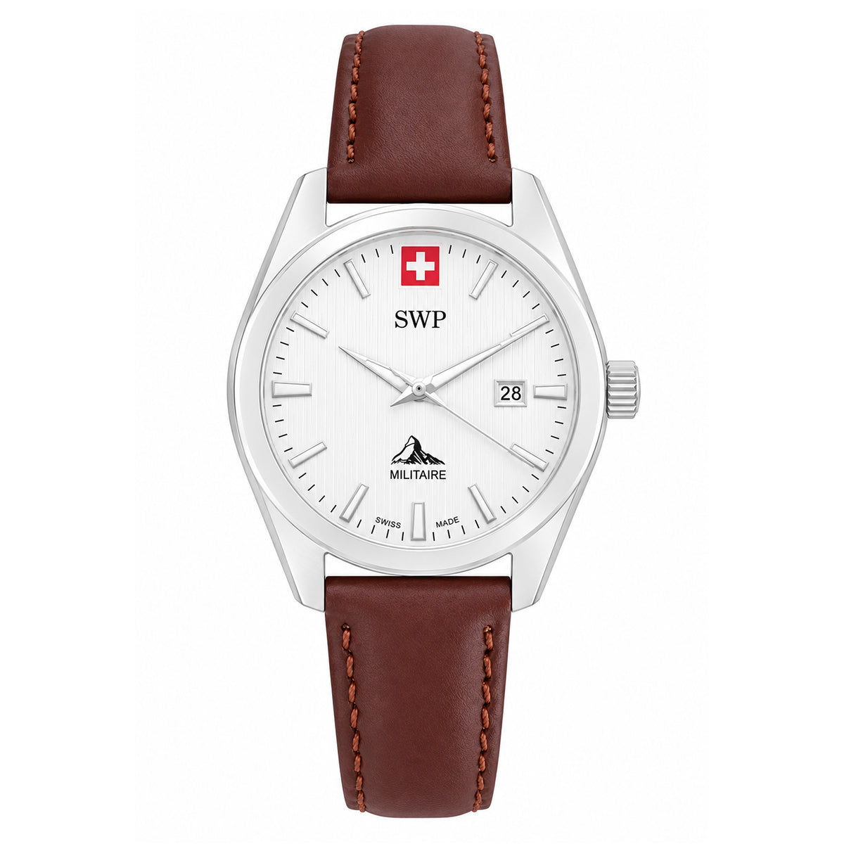 SWP Brown Leather Women's Swiss Made Watch - D226ALI