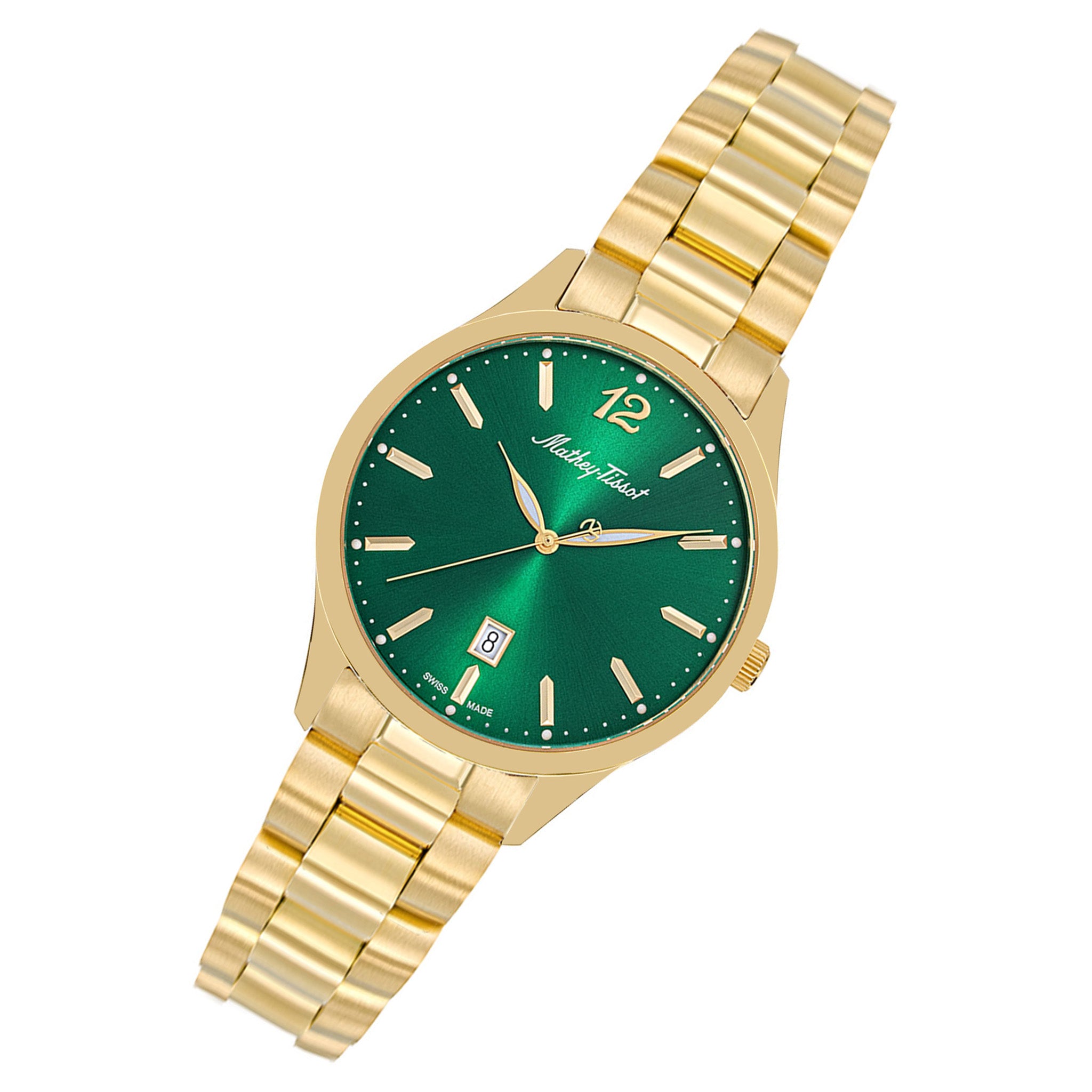 Mathey-Tissot Gold Steel Green Dial Women's Watch - D411MPV