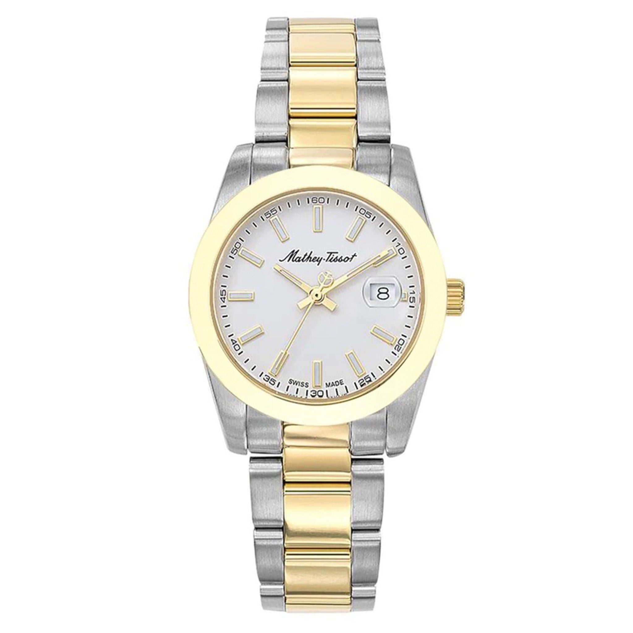 Mathey-Tissot Mathy I Stainless Steel White Dial Swiss Made Women's Watch - D450BI