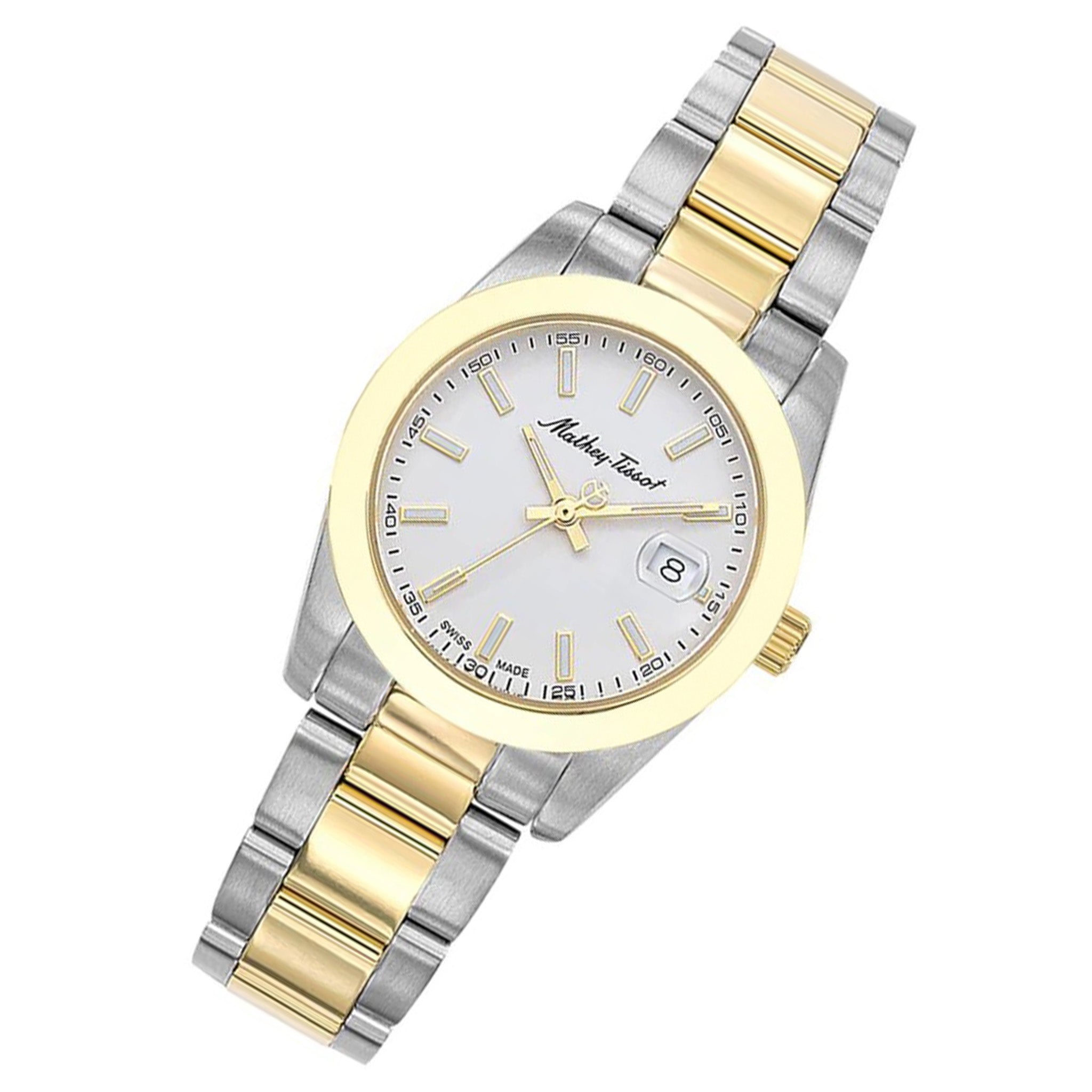 Mathey-Tissot Mathy I Stainless Steel White Dial Swiss Made Women's Watch - D450BI