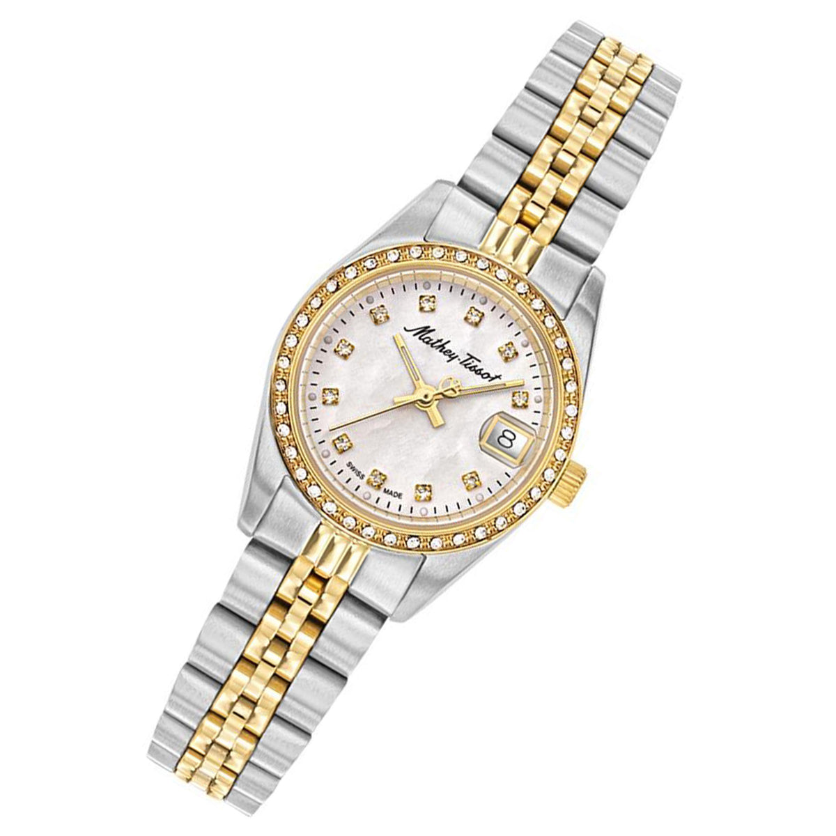 Mathey-Tissot Mathy IV 26 mm Two-Tone Stainless Steel Swiss Made Women's Watch - D709BQI