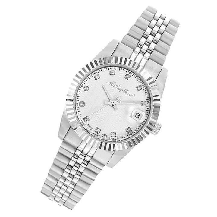 Mathey-Tissot Mathy III Stainless Steel White Dial Swiss Made Women's Watch - D810AI