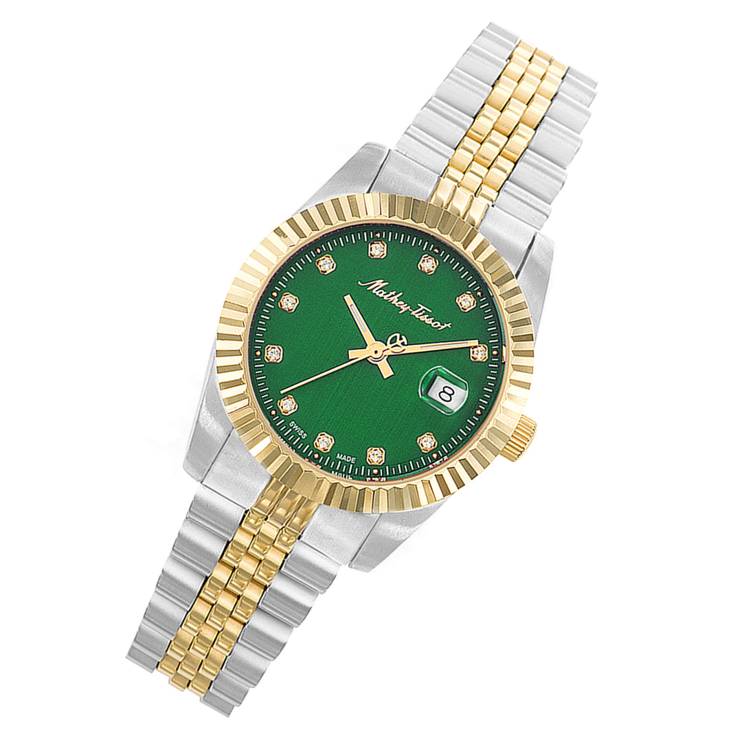 Mathey-Tissot Two-Tone Steel Green Dial Women's Watch - D810BV